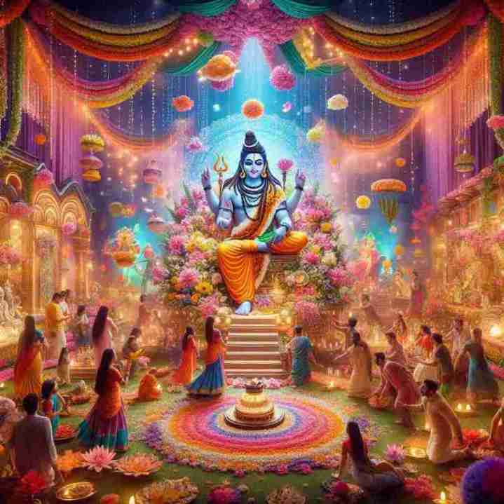 lord shiva celebrating mahashivratri