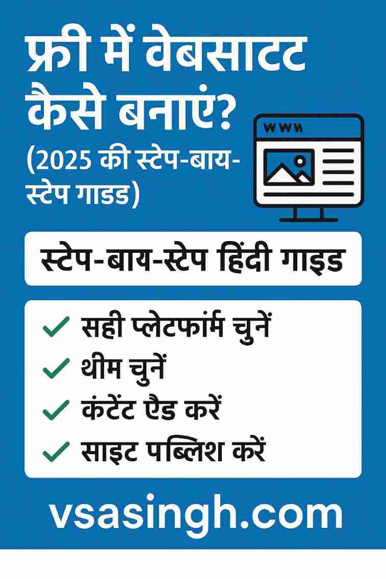 Website Kaise Banaye? Free ( 2025 की स्टेप-बाय-स्टेप गाइड)