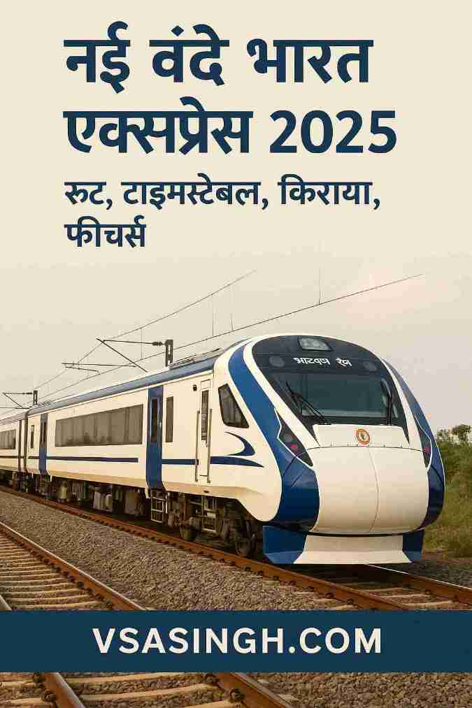 New Vande Bharat Express 2025 – रूट, टाइमटेबल, किराया, फीचर्स
