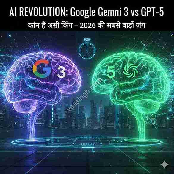 AI Revolution Google Gemini 3 vs GPT-5  कौन है असली किंग – 2026 की सबसे बड़ी जंग