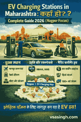 EV Charging Stations in Maharashtra: Kahan Hain? Complete Guide 2026 (Nagpur Focus) image bnao jis me vsasingh.com watermark lga dena