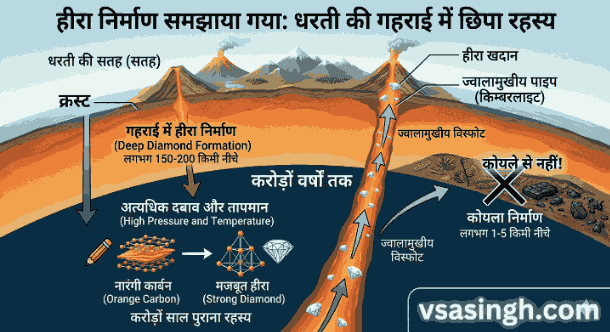 Diamond Formation Explained in Hindi