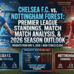 chelsea vs nottingham forest standings 2026