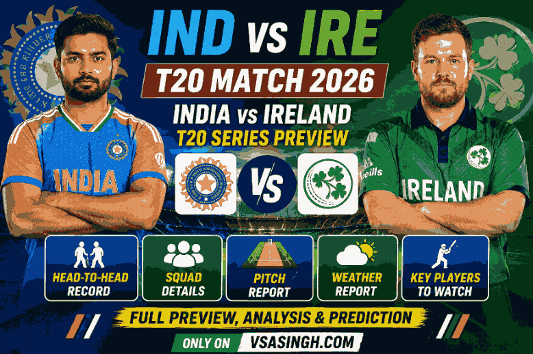 IND vs IRE T20 Series 2026