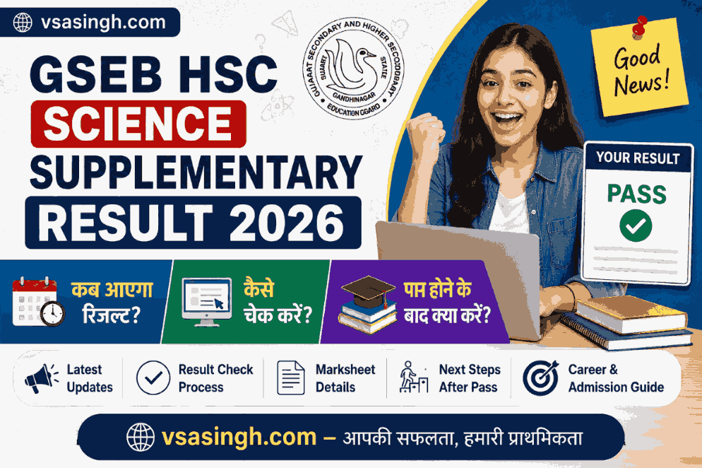Gujarat Science Supplementary Result image