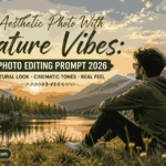 Young man relaxing in a green field with sunset nature vibes