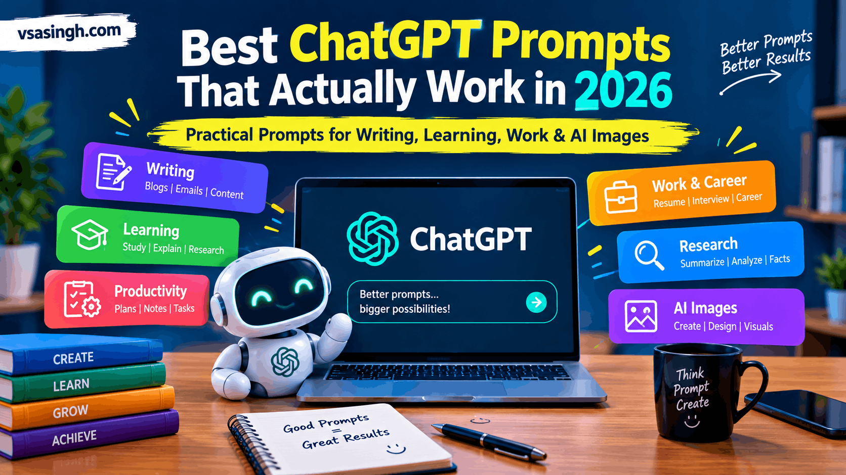 Best ChatGPT Prompts That Actually Work in 2026: Practical Prompts for Writing, Learning, Work & AI Images