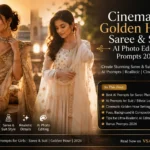 Cinematic golden hour saree and suit AI photo editing prompts 2026