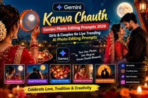Karwa Chauth Gemini Photo Editing Prompts 2026 for girls and couples