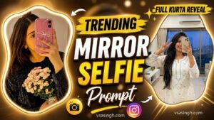 Luxury mirror selfie created with Instagram Restyle AI photo editing prompt 2026