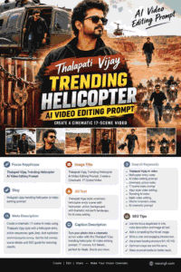 Thalapati Vijay style cinematic helicopter AI video editing prompt with action scenes