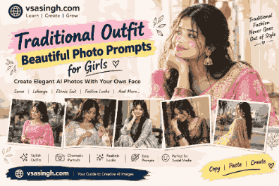 Traditional outfit beautiful photo prompts for girls featuring an elegant woman in a pink saree
