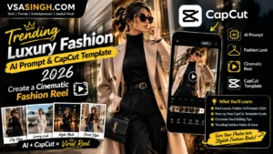 Trending Luxury Fashion AI Prompt 2026 and CapCut Template for cinematic fashion reel