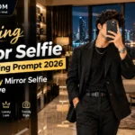 Trending Mirror Selfie Photo Editing Prompt 2026 AI se luxury mirror selfie