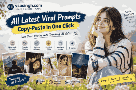 All latest viral AI photo editing prompts for trending photos