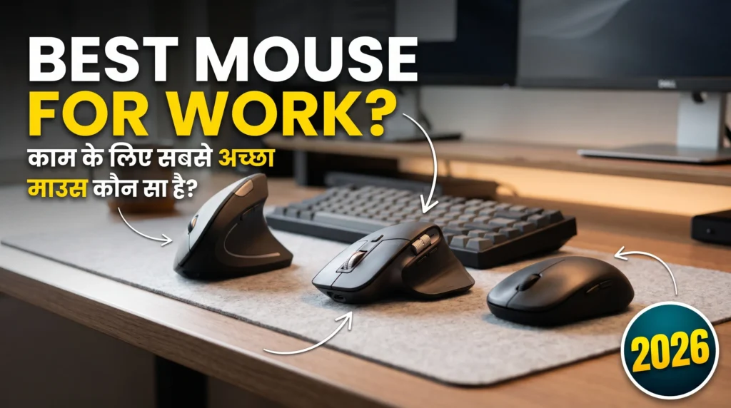 Collection of the best wireless and ergonomic office mice for work setup in 2026 on a clean desk
