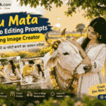 3D GauMata AI Photo generated using Bing Image Creator featuring traditional Indian village sunset