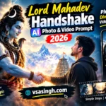 Lord Mahadev handshake with a man AI photo and cinematic video creation 2026