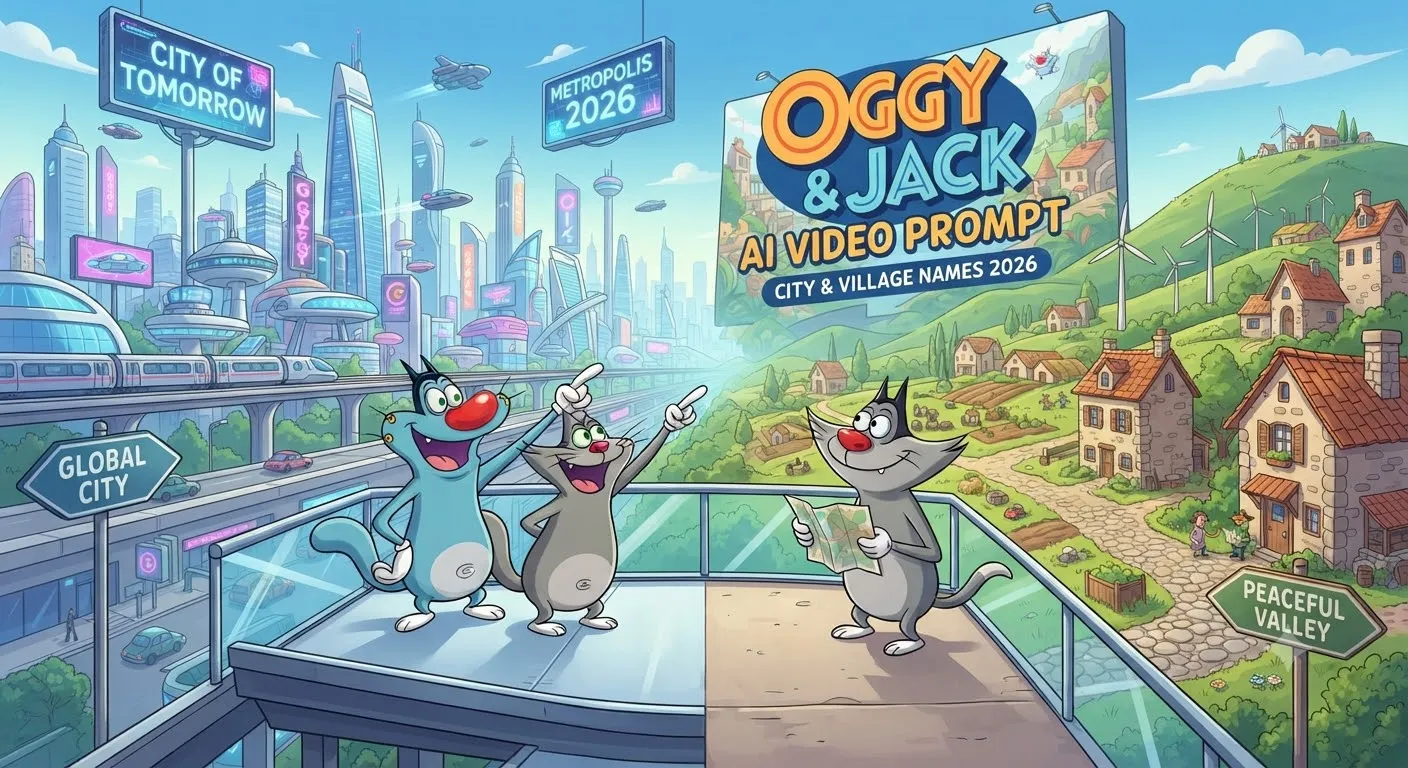Oggy and Jack AI Video With City & Village Names 2026: Apne Shehar Ke Naam Se Funny Cartoon Video Kaise Banaye