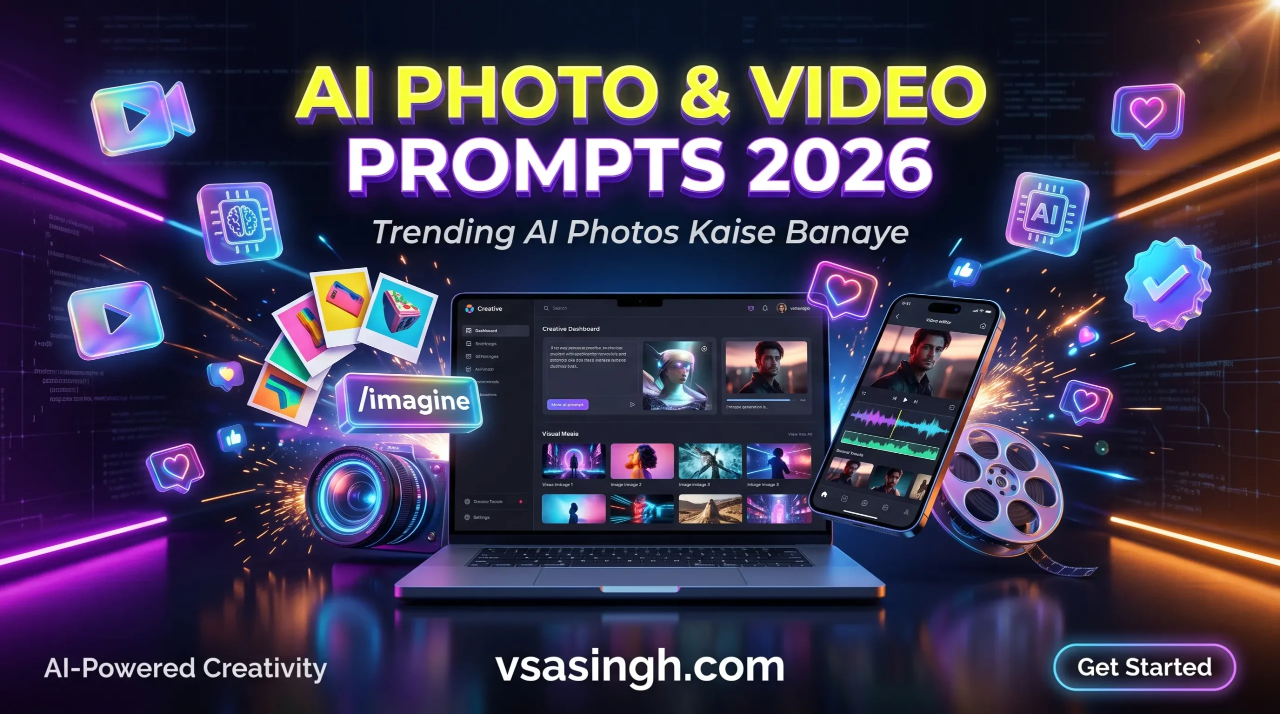 Prompt Seen: AI Photo & Video Prompts 2026 – Trending AI Photos Kaise Banaye